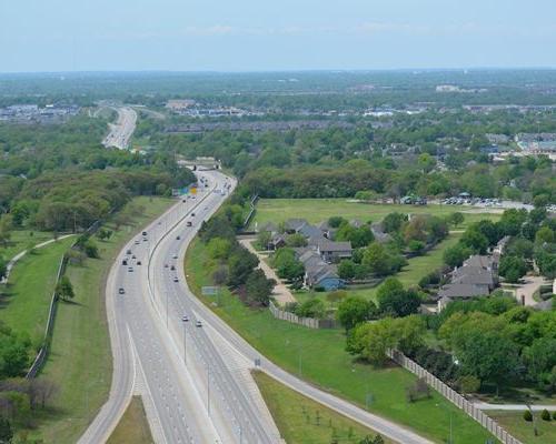 Aerial photo of Creek Turnpike